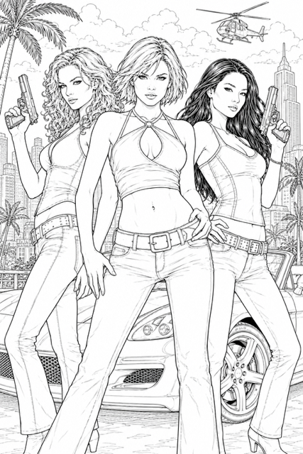 Raised by Baddies Printable Coloring Book