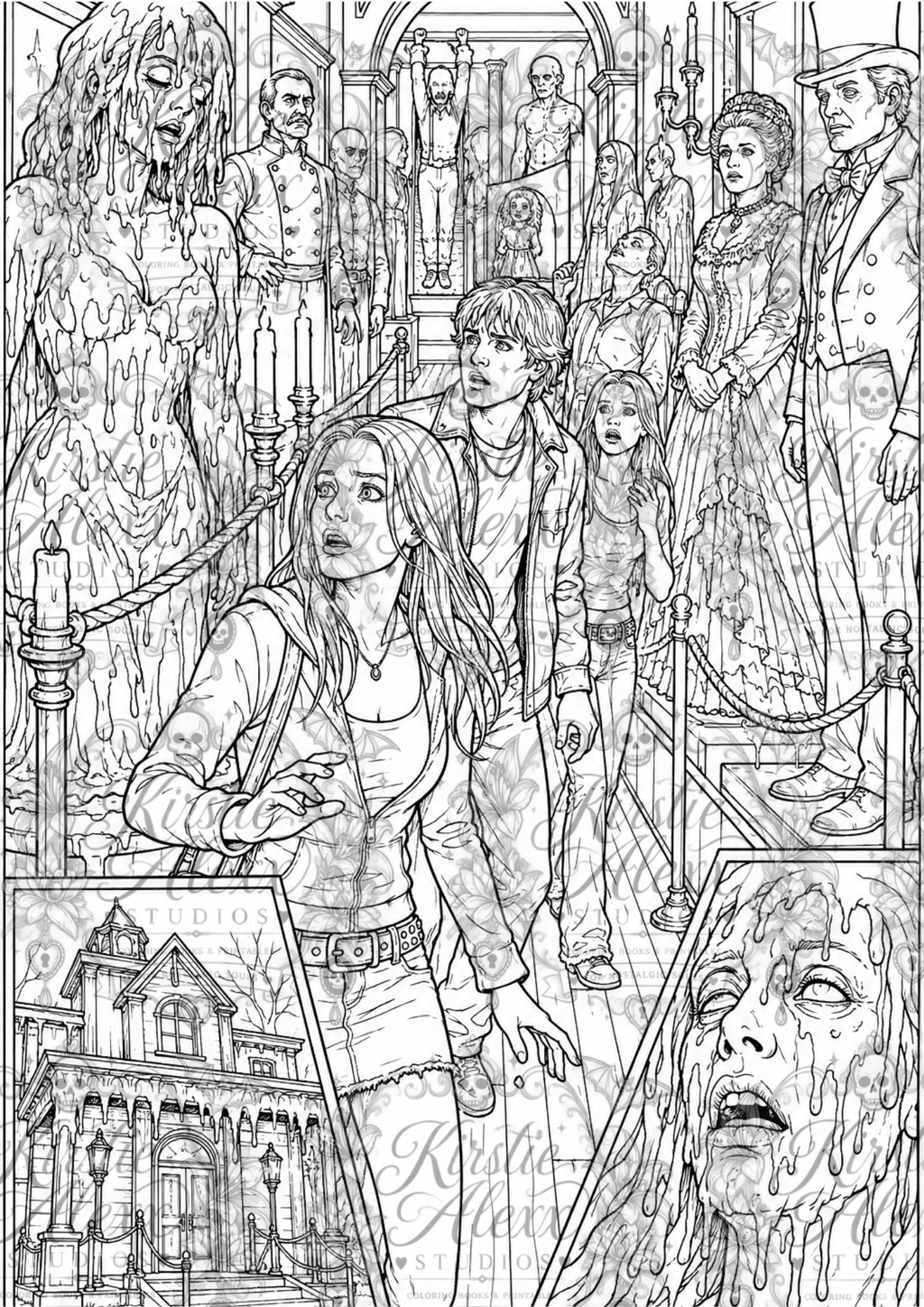 NOW SCREAMING — A Horror Movie  Printable Coloring Book
