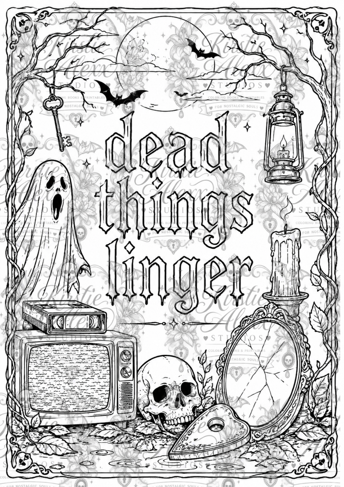 NOW SCREAMING — A Horror Movie  Printable Coloring Book