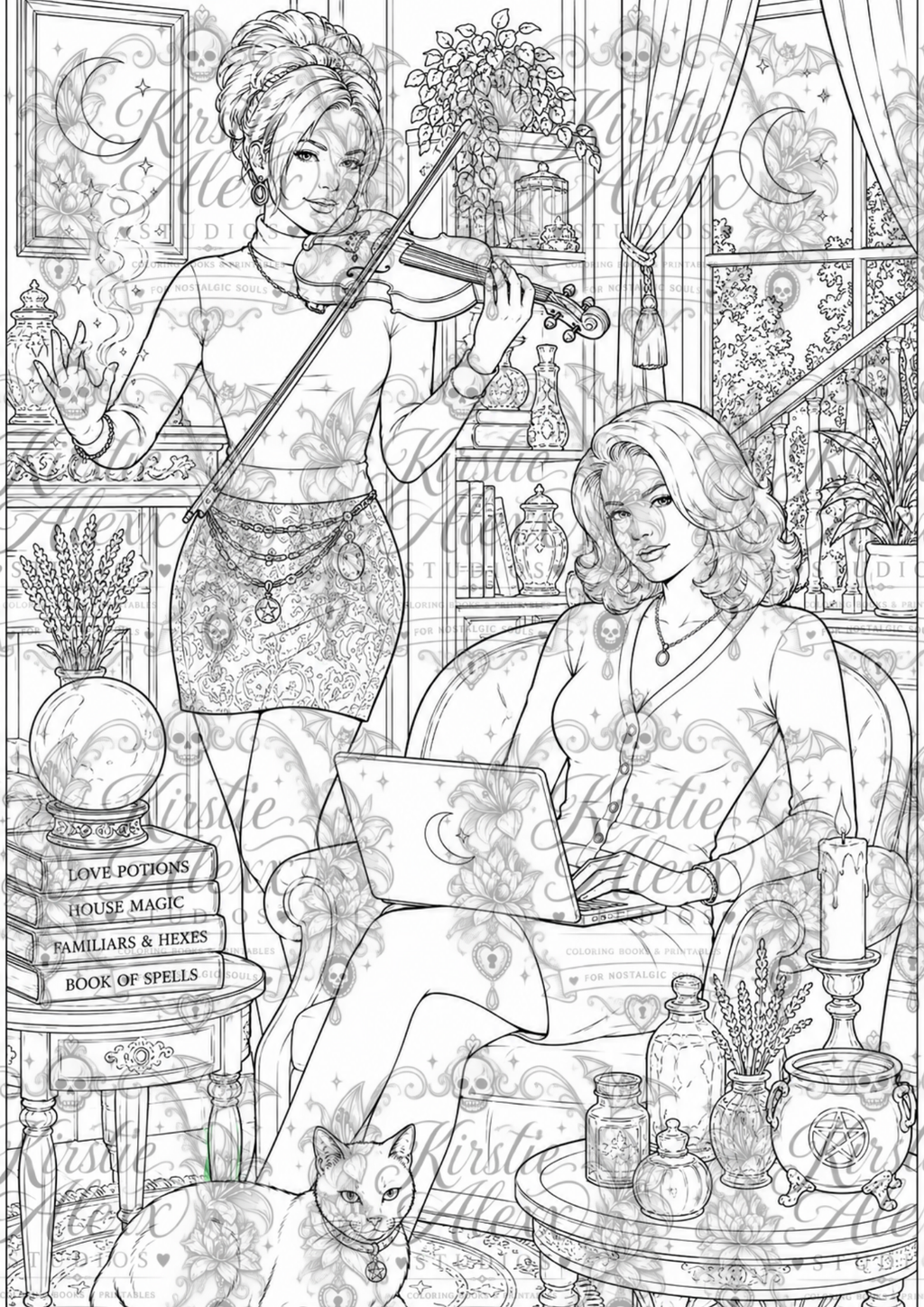 The Witching Hour - Printable Coloring Book