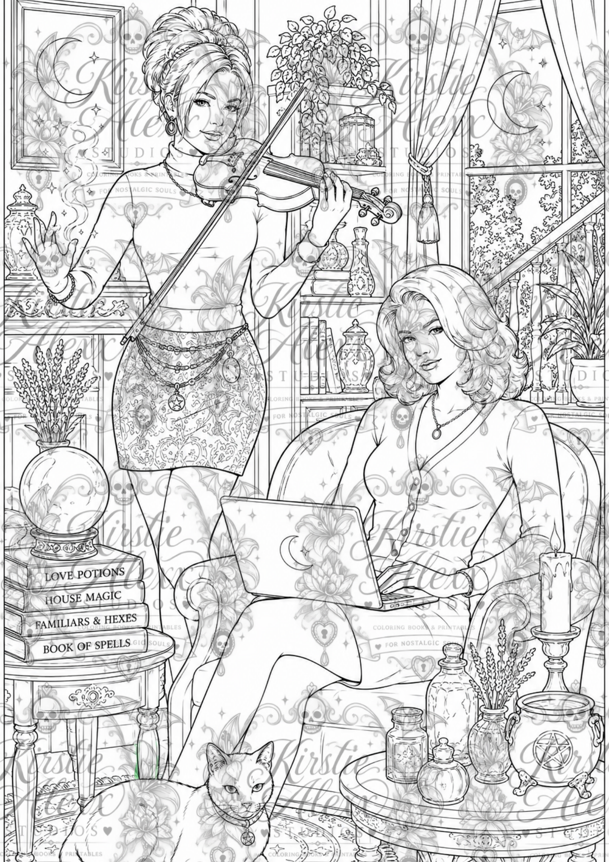 The Witching Hour - Printable Coloring Book