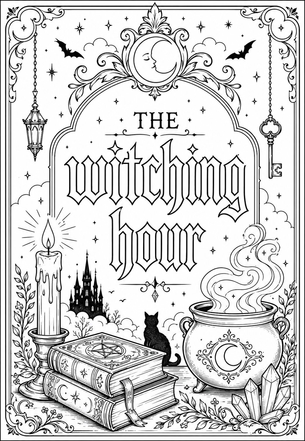 The Witching Hour - Printable Coloring Book